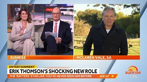 Erik Thomson is back in a shocking new role 😱 The Rafters star told Kochie and Nat his new film 'Coming Home in the Dark' is "not for the faint hearted" and will take viewers "out of their comfort zone." | Sunrise
