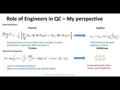 Why Quantum Computing is for Electrical Engineering Students, IEEE Student Chapter Talk SJSU