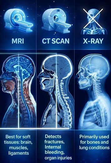 MRI CT Scan X-Ray Comparison