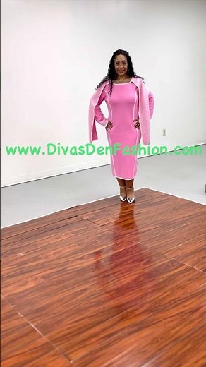 Donna Vinci Knit 13438 Pink Dress