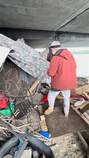 A tour inside a homeless man’s home. I met a homeless man who told me he has been homeless for nearly his entire life. He has suffered multiple strokes and now struggles with serious memory loss. He doesn’t fully know who he is or who his family is—but he wants to find them and talk to them. I tried to learn as much about him as possible, but he’s not a reliable historian because of his condition. Despite this, he is highly intelligent, and listening to him explain how he survives on the streets