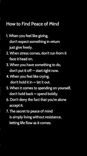 How to Find Peace of Mind