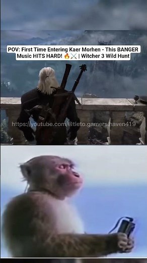 POV: First Time Entering Kaer Morhen - This BANGER Music HITS HARD! 🔥⚔️ | Witcher 3 Wild Hunt#short