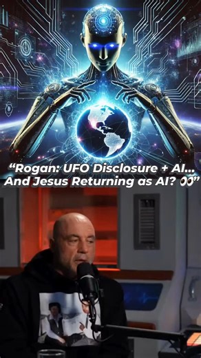UAP Global | UFO & Disclosure News on Instagram: "🚨 Joe Rogan just connected UFO disclosure, artificial intelligence… and the possibility that Jesus could return as AI. In his conversation with Jesse Michels (American Alchemy), Rogan breaks down the idea that we’re living through TWO evolutionary tipping points at the same time: 🛸 UAP Disclosure accelerating 🤖 AI becoming god-like intelligence And then he drops THIS line: “Jesus was born out of a virgin mother. What’s more virgin than a compu