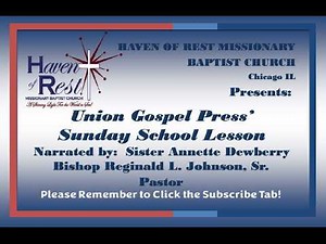 Sunday School Lesson (March 8, 2026) The Way Of The Lord Is Just