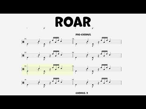 🎶Drum Sheet🎶 "ROAR" Ketty Perry (Drum score)