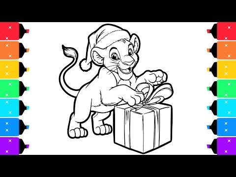 Simba Christmas Coloring Page | The Lion King Coloring Book