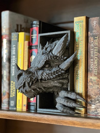 Dragon Emerging Book Nook – Head & Tail Edition DIGITAL FILE- STL and .3mf - Etsy Australia