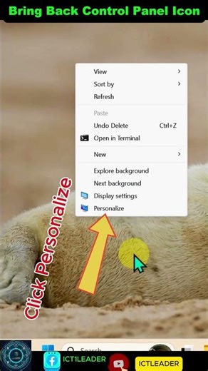 Get Control panel icon back in Desktop #windows #win11 #desktop #trix #tech #controlpanel #desktop