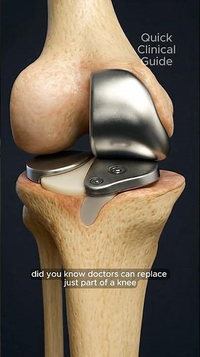 Partial Knee Arthroplasty (Replacement) 3D Animation #anatomy #kneepain #kneereplacementsurgery
