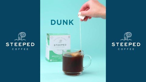 Steeped Coffee Tea Bags - Single Serve Pouches - Eco-Friendly, Hand Roasted Freshly Ground Coffee - Instant Brew, Just Add Water - Travel Size - Variety Pack - Nitro Sealed (8 Count Pack)