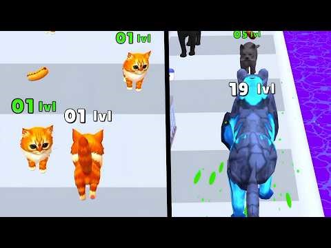 Cat Runner Evolution Gameplay – Evolve Cat to Max Level Animal!