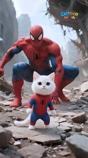 Kitten Dreams of Being Spider-Man! 🐱🕷️ | Funny Superhero Cat Story Animation | Cartoon For Kids A brave little kitten dreams of swinging through the city like Spider-Man! 🐱🕸️ Watch as this adorable kitten tries superhero moves, saves friends, and learns that courage comes in all sizes. A fun and action-packed cat animation perfect for kids who love cats, superheroes, and cartoons! ✨ Subscribe to Cartoon For Kids Plus for more funny and heroic cat adventures every week! | Cartoon For Kids
