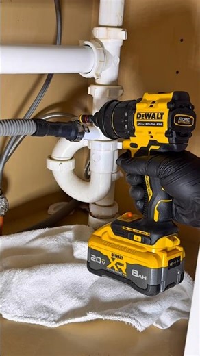 repiping kitchen sink with the DEWALT 20V MAX Cordless Plastic Tubing Cutter ‪@dewalttv‬