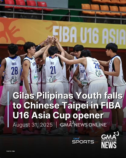 CHIN UP, GILAS 🇵🇭 ICYMI: Gilas Pilipinas Youth fell to Chinese Taipei, 106-82, to open its FIBA U16 Asia Cup campaign on Sunday in Mongolia. After Prince Cariño’s basket which gave the Philippines a 2-0 lead, it was all Chinese Taipei from there, as the latter pulled away and led by as much as 27, 81-54, following Shu-Wei Lu’s triple at the 2:15 mark of the third period. The Philippines outscored Chinese Taipei, 20-19, in the fourth quarter, but it wasn’t enough, as Gilas was already trailing 