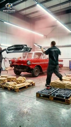 70 Years Old "Chevrolet Bel Air" Car Back To Life In Chicago