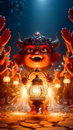 rakshas ne banaya hire javahrat ka jadui diya 😱 #hanuman #hanumanji #hanumanchalisa #bhoot #shorts