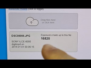 Sony A6000 | How many times was the camera used? (Shutter counter, Tools.science.si)