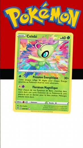 Celebi évolution carte Pokémon