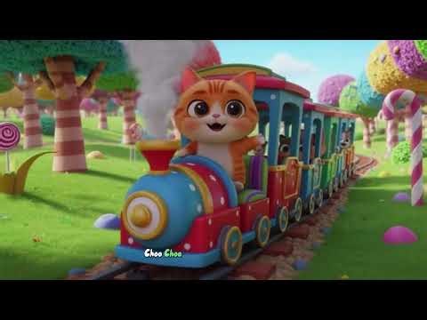 Kitty Rides the Zoo Train 🐱🚂| Fun Baby Songs & Nursery Rhymes for Kids | zoo train song, kids animal