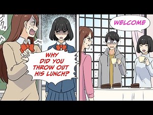 Rich girl in school threw out my lunch, but then… [Manga Dub]