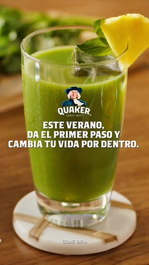 Refresca tu verano y prueba este jugo verde con Avena Quaker® 🍍💚