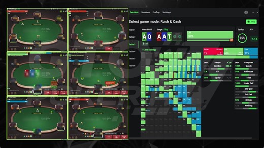 🤖 The Ultimate Poker Copilot is Here. Unlock the power of solver-grade analysis in real-time. GTOPOKER.AI seamlessly integrates with your session to provide precise EV calculations and optimal line strategies. 🔹 HUD Overlay: Non-intrusive design, fits perfectly on your tables. 🔹 Complex Situations Solved: Multi-way pots, deep stacks, varying SPRs. 🔹 Data Visualization: Clear matrix grids for easy range reading. Upgrade your poker setup today. 🌐 Website: https://gtopoker.ai/ 📲 Telegram: htt