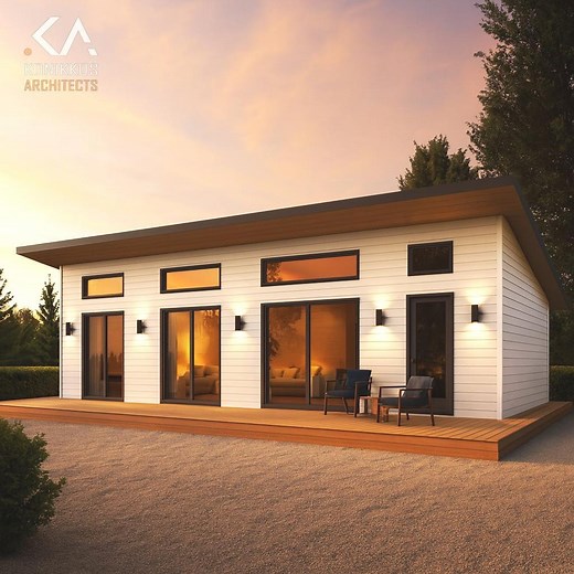 864 Sq Ft, 18x48 Ft - 2 Bedroom Cabin Plans – Lean-to Shed Roof, Architectural PDF Plans   DWG Files   Basic Materials List - Etsy