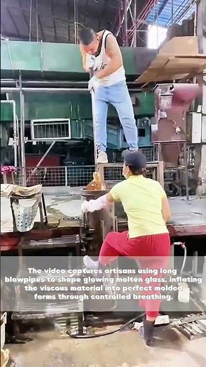 Breath of Artisans: Glassblowers Transforming Molten Glass Through Skilled Blowing