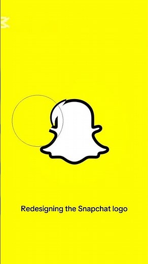 Redesigning the Snapchat logo #snapchat #logo #graphicdesign #redesign #mascot