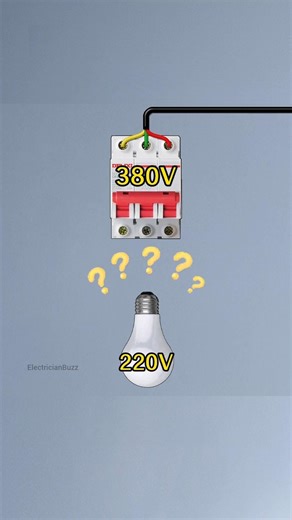 Can 380V Light a 220V Bulb? 😱 #electrical