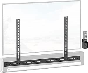 Sound Bar TV Mounts for Sonos Playbar TV Mount with Remote Holder - Adjustable Height Bracket for Sonos Play bar Mounting Under TVs Saving Space