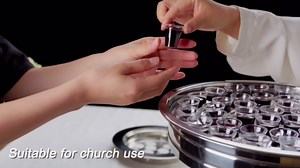 Zhehao 1 Pcs Communion Trays for Churches Set Church Supplies Plates for Church with Disposable Cups (Silver)