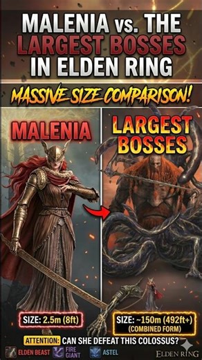 Malenia vs. ELDEN RING’S GIANTS! (Size Comparison) ⚔️