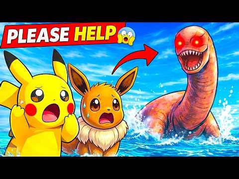 Pikachu & Eevee Found a REAL Giant Sea Monster 😱 Please Help 😭 💔