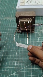 Razor Blade vs 12-0-12 Transformer Short Circuit ⚡#Shorts #Experiment #Electronics