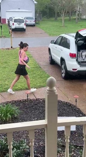 Not the trunk prank in the rain