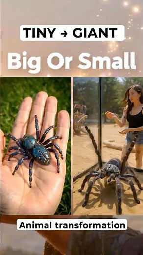 From Tiny to TERRIFYING: This spider transformation will shock you! #shorts