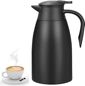 70 oz Thermal Coffee Carafe Stainless Steel, Insulated Coffee Carafe - Double Walled Vacuum Coffee Thermos Water Beverage Dispenser for Keeping12 Hour Hot/24 Hour Cold Water, Thermal carafe (Blake)