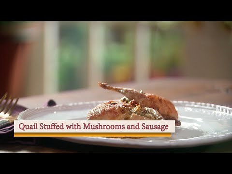 Quail Stuffed with Mushrooms and Sausage