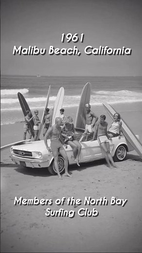 The Golden Age of Surfing: Sun-Soaked Photo from a Bygone Era Malibu Beach, Calif. on July 12, 1961.