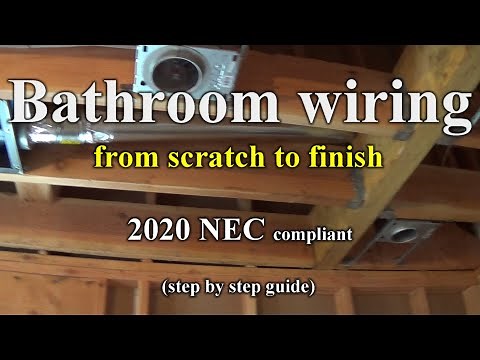 Basic bathroom wiring step by step according to 2020 NEC for beginners.
