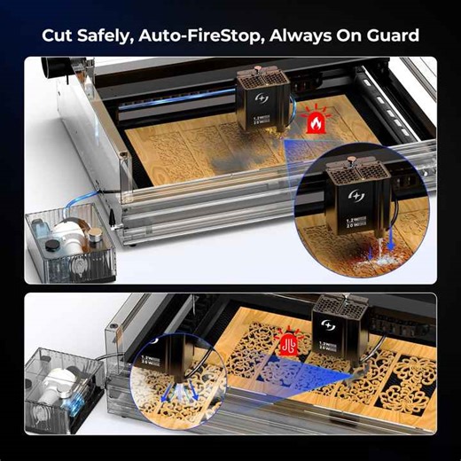 ATOMSTACK Kraft 20W Dual Laser Engraving Machine 1.2W 1064 Laser 600mm/s Speed Laser Cutting Engraver for Wood Metal Acrylic