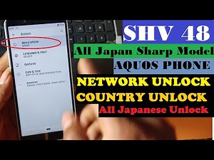 Japan All Sharp Model [SHV48] Country Unlock || [SCV46] NETWORK UNLOCK ALL JAPANESE MOBILE.