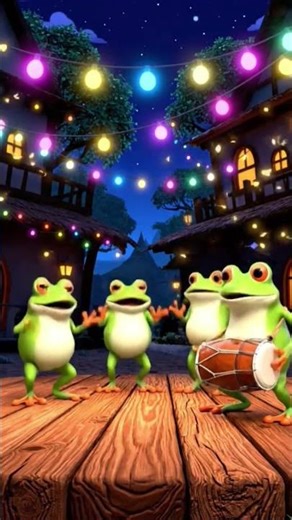 Frog Dance Party Night 🐸💃 | Funny Village Dance Scene#frog video #frogtape #virelShortd