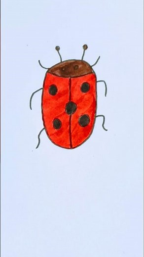 How to draw ladybug 🐞 easy //ladybug drawing #drawing #ladybug #artclass #youtube #art