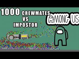 Among Us 1000 Crewmates vs Impostor marble race in Algodoo \\ Marble Race King