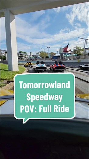 Full Ride POV on the Tomorrowland Speedway at Disney's #MagicKingdom 🏎 #Disney #DisneyParks #RidePOV #TomorrowlandSpeedway #DisneyWorld #disneytiktok