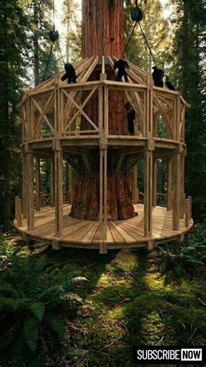 Luxury Tree House Built Around a Giant Tree