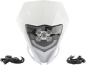 PowerMotor Dirt Bike Headlight,LED Headlights Kit For WR250F WR450F YZ125 YZ450F TTR 2015-2018 Most Dirt Pit Enduro Bike Motorcycle Headlamp Frontlight-White